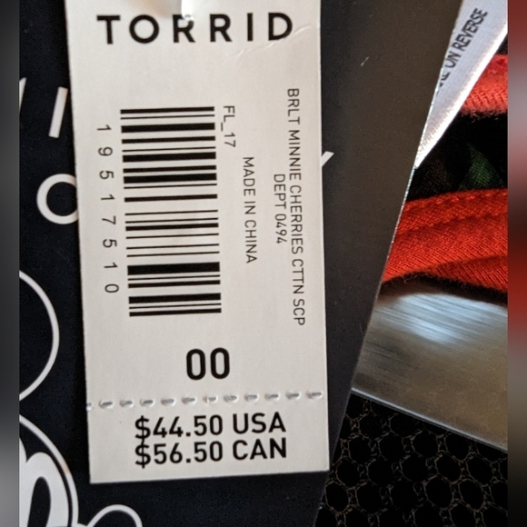 Disney Minnie Mouse Cotton Scoop Neck Bralette Sz M/L - Picture 6 of 8